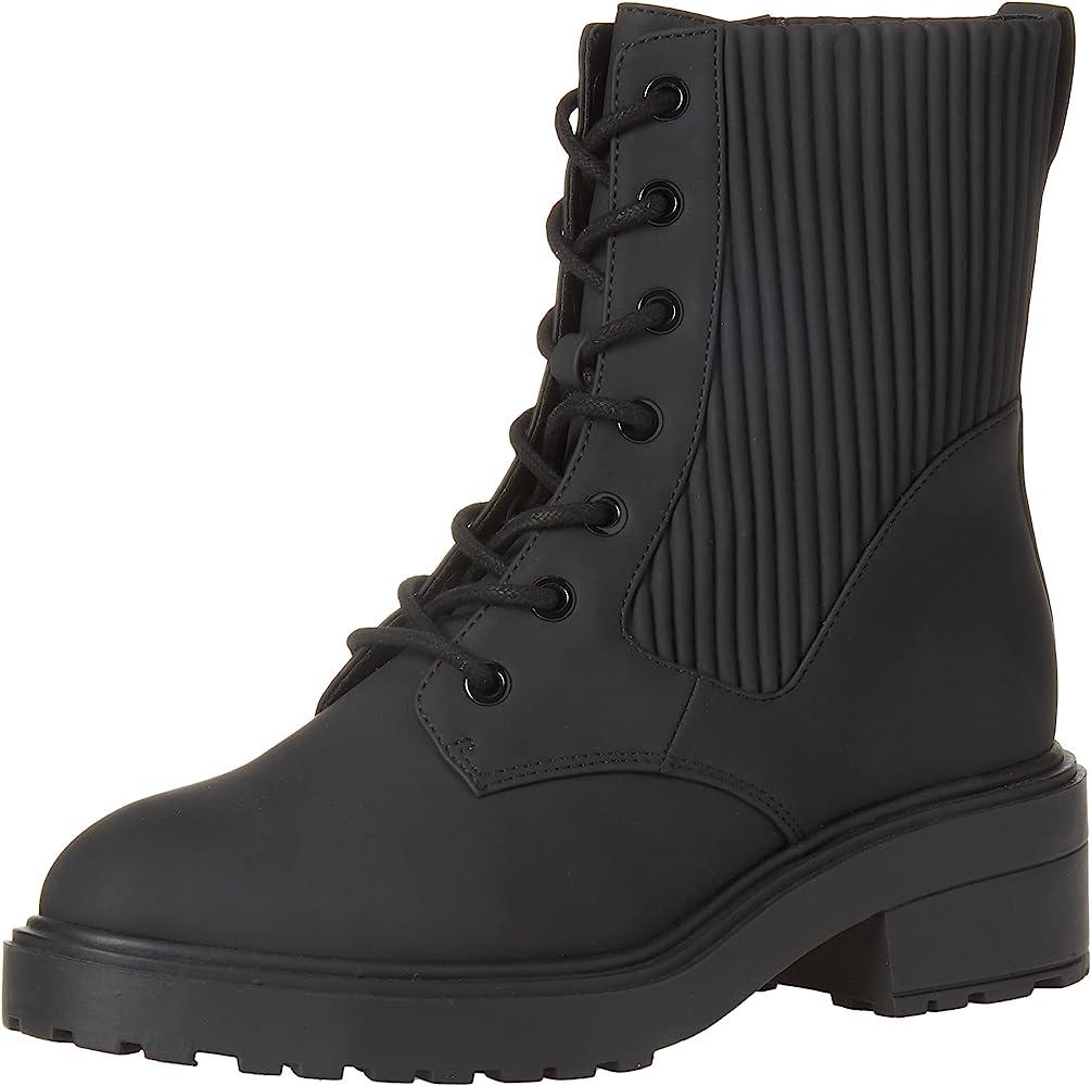 Amazon Essentials Women's Rubberized Combat Boot with Chunky Outsole - Amazon- Essential  - Chipi Online