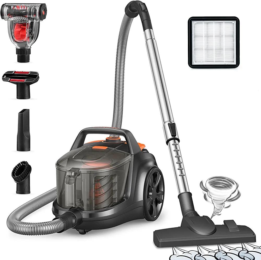 Aspiron Canister Vacuum Cleaner, 1200W Lightweight Bagless Vacuum Cleaner, 3.7QT Capacity, Automatic Cord Rewind, - Aspiron Store - Chipi Online