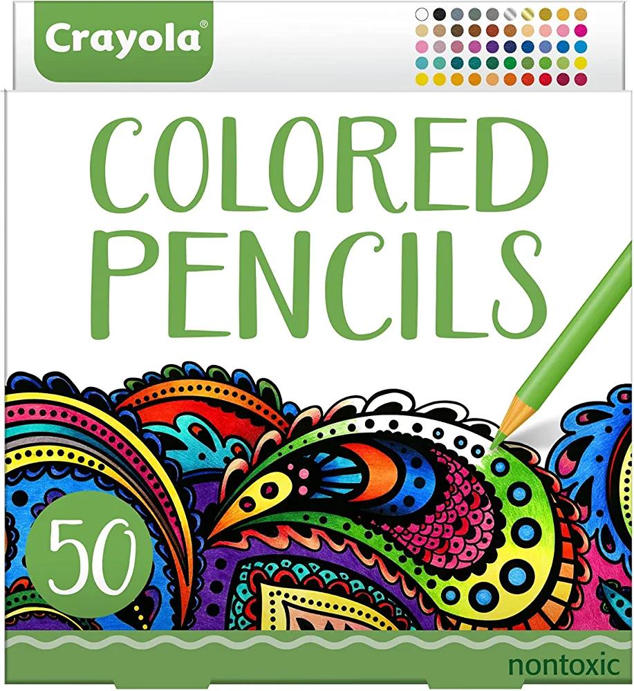 Crayola Colored Pencils For Adults (50 Count), Deluxe Art Pencil Set, Adult Coloring Supplies, Gifts [Amazon Exclusive] - Crayola Store - Chipi Online