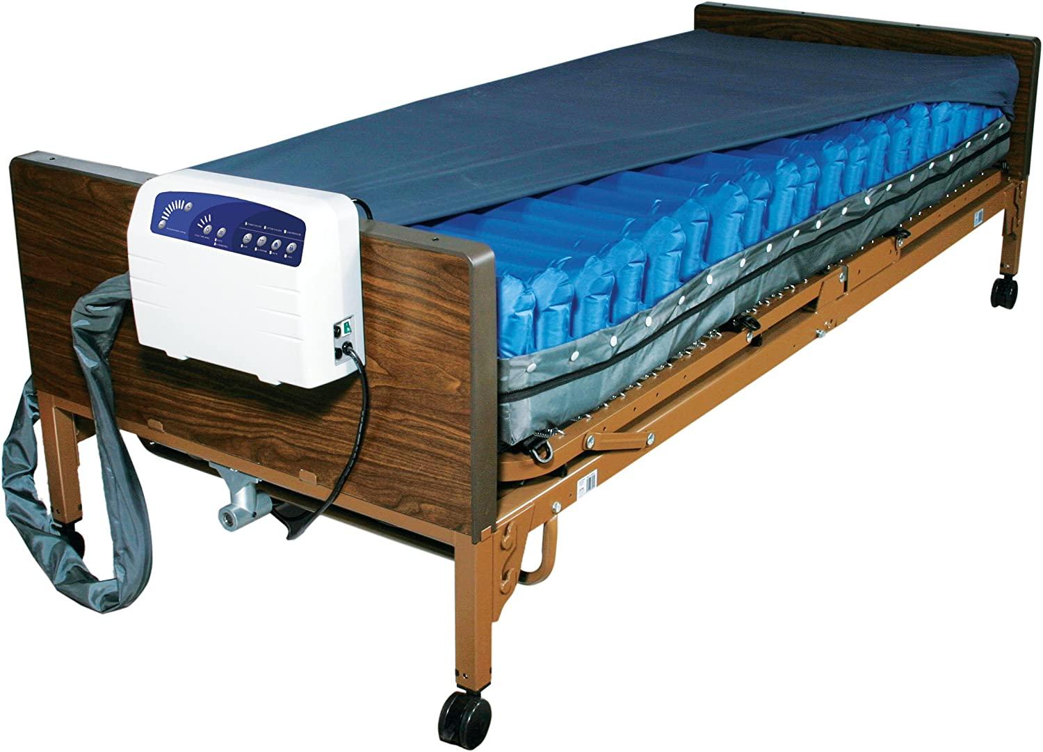 Drive Medical 14029 Med-Aire Low Air Loss Mattress Replacement System with Alternating Pressure, Blue - Drive Medical  - Chipi Online