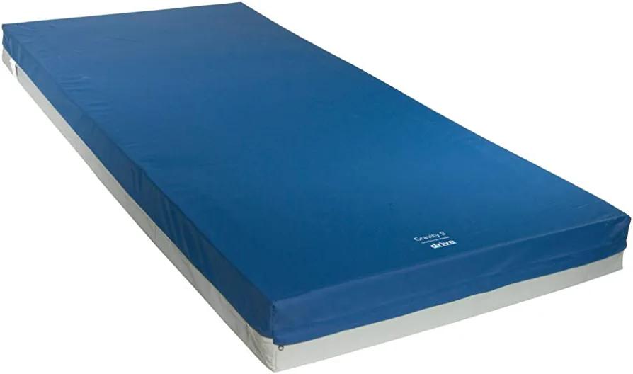 Drive Medical 15876 Gravity 7 Long Term Care Pressure Redistribution Mattress, Blue, 76,No Cut Out - Hospital  - Chipi Online
