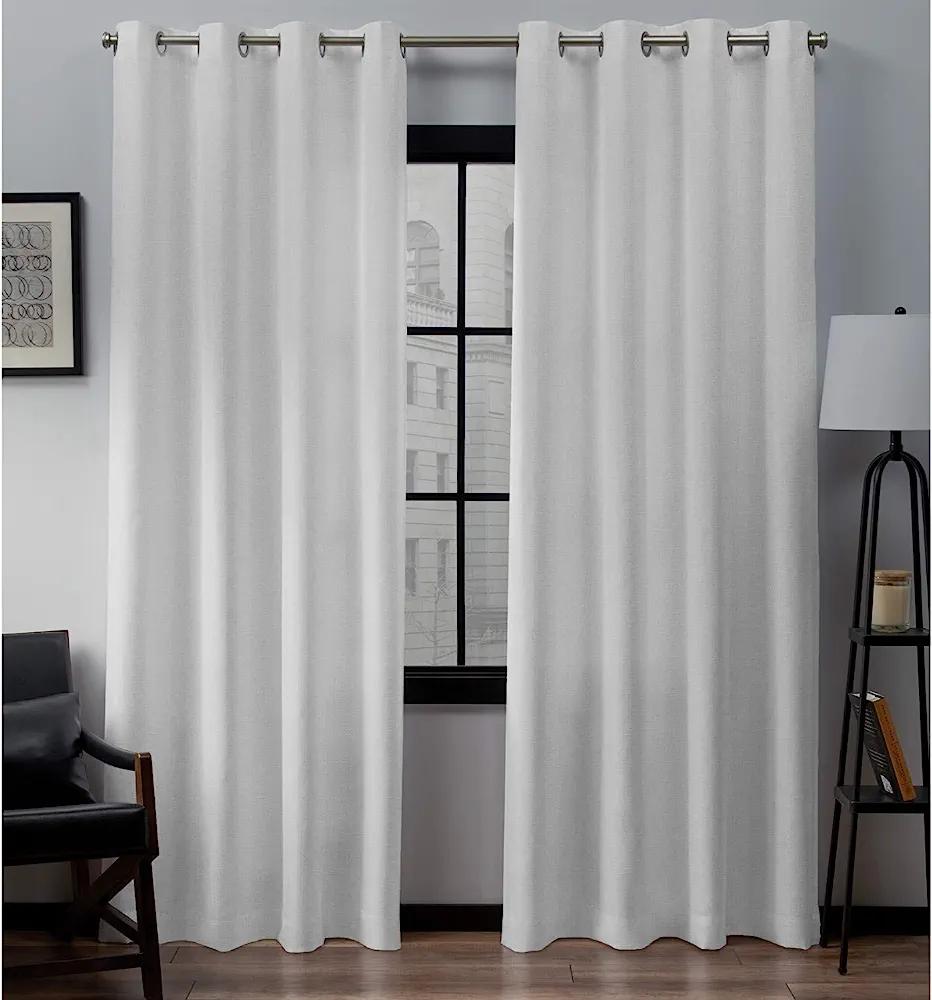 Exclusive Home Curtains Loha Linen Window Curtain Panel Pair, 54" x 108", Winter White - Exclusive Home - Chipi Online