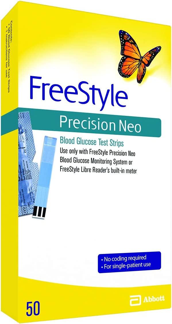 Freestyle Precision Neo Blood Glucose Test Strips, 50 Strips - Freestyle - Chipi Online