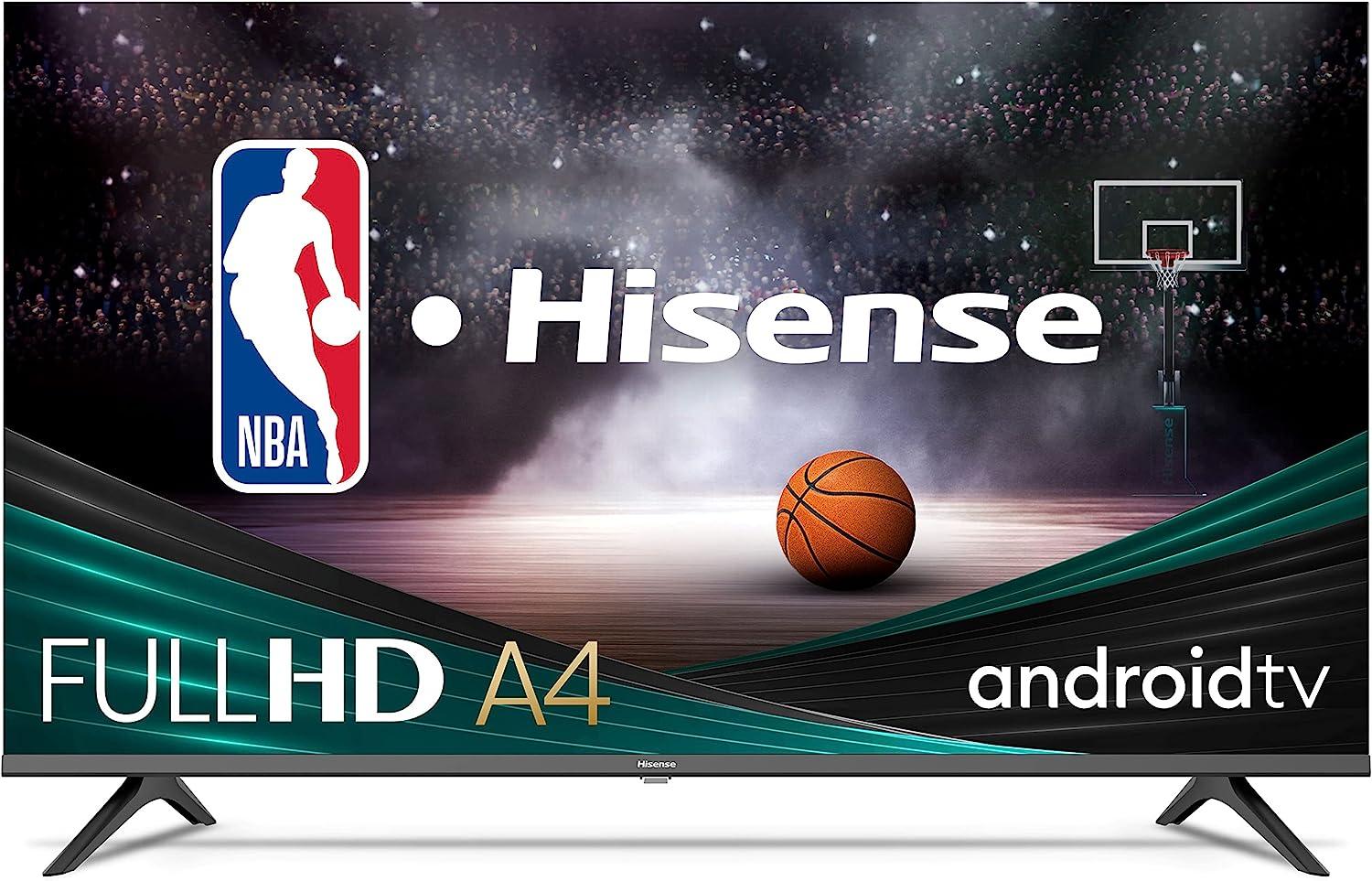 Hisense A4 Series 32-Inch FHD 1080p Smart Android TV with DTS Virtual X, Game & Sports Modes, Chromecast Built-in, Alexa Compatibility (32A4FH, 2022 - Hisense Store  - Chipi Online