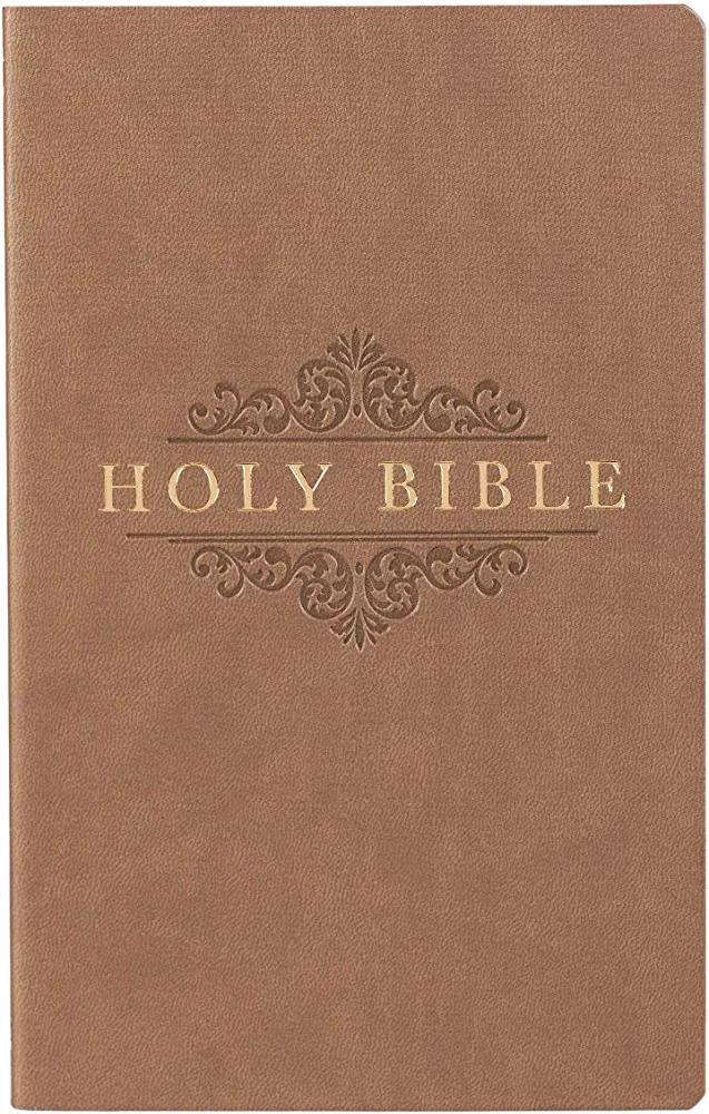KJV Holy Bible, Gift and Award Bible Faux Leather Softcover, King James Version, Tan - Book Christian Art Publishers - Chipi Online