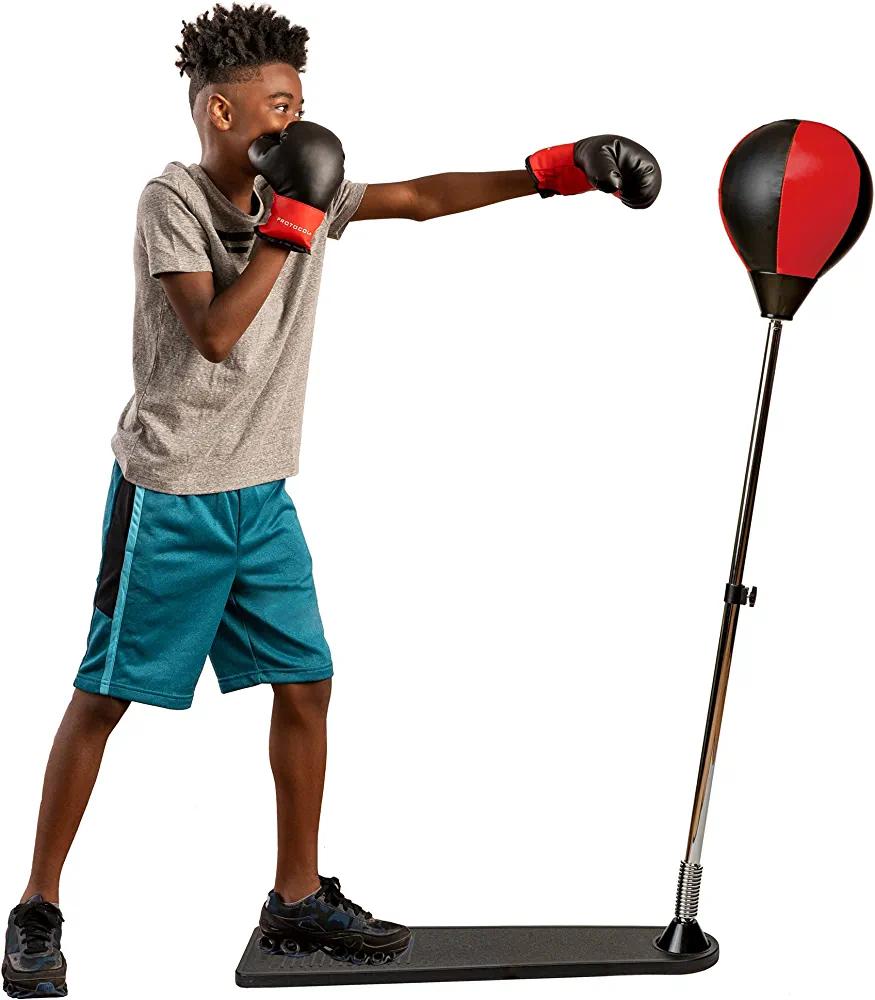 Protocol Punching Bag with Stand - for Adults & Kids - Punching Bag with Stand Plus Boxing Gloves - - Protocol Store  - Chipi Online
