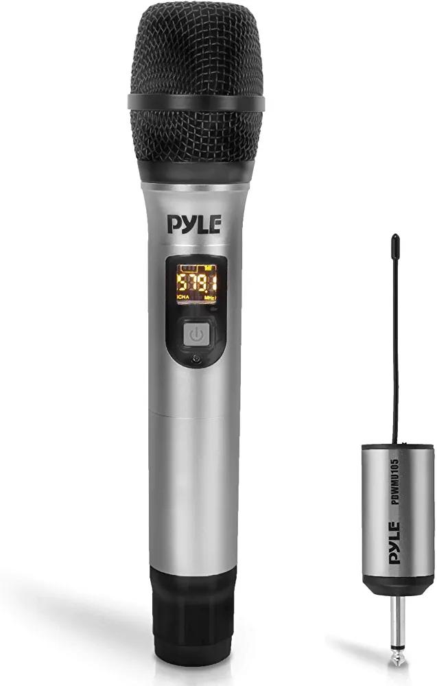 PYLE Portable UHF Wireless Microphone System - Professional Battery Operated Handheld Dynamic Unidirectional Cordless Microphone Transmitter Set w/Ada... - Pyle Store - Chipi Online