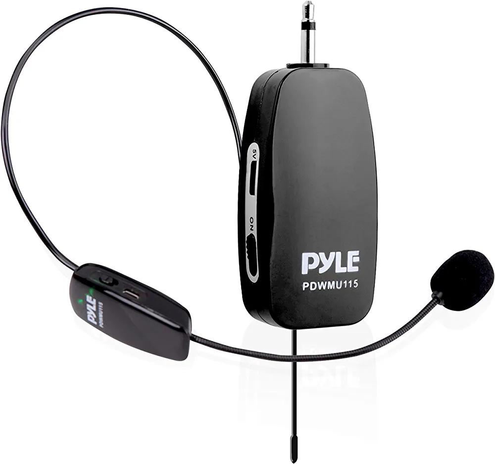 Pyle UHF All-Purpose Wireless Microphone System - Portable Professional Cordless Microphone Wireless Mic Kit w/ Headset Mic, Receiver Unit -  - Pyle Store - Chipi Online