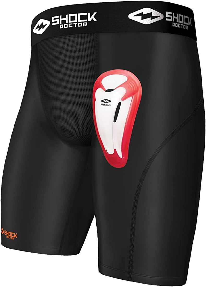 Shock Doctor Compression Shorts with Protective Bio-Flex Cup, Moisture Wicking Vented Protection, Youth - The Shock Doctor Store  - Chipi Online