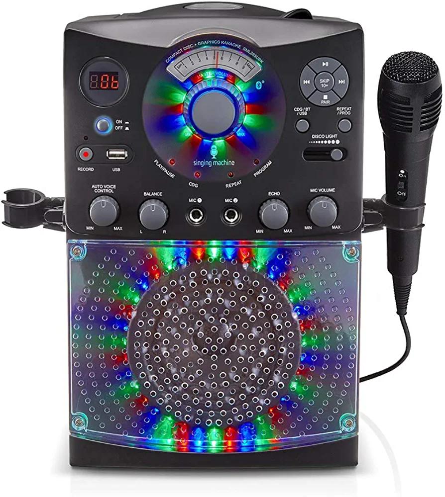 Singing Machine SML385UBK Bluetooth Karaoke System with LED Disco Lights - Singing Machine - Chipi Online
